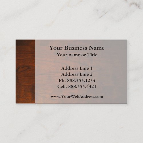 Mahogany Wood Texture Business Card Template