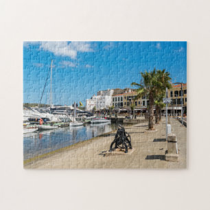 Mahon harbor and paseo maritimo - Menorca, Spain Jigsaw Puzzle
