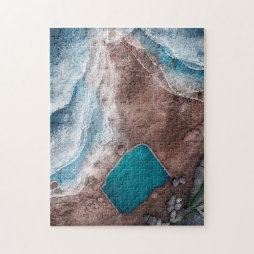 Mahon Pool Maroubra Sydney Aerial Illustration Jigsaw Puzzle