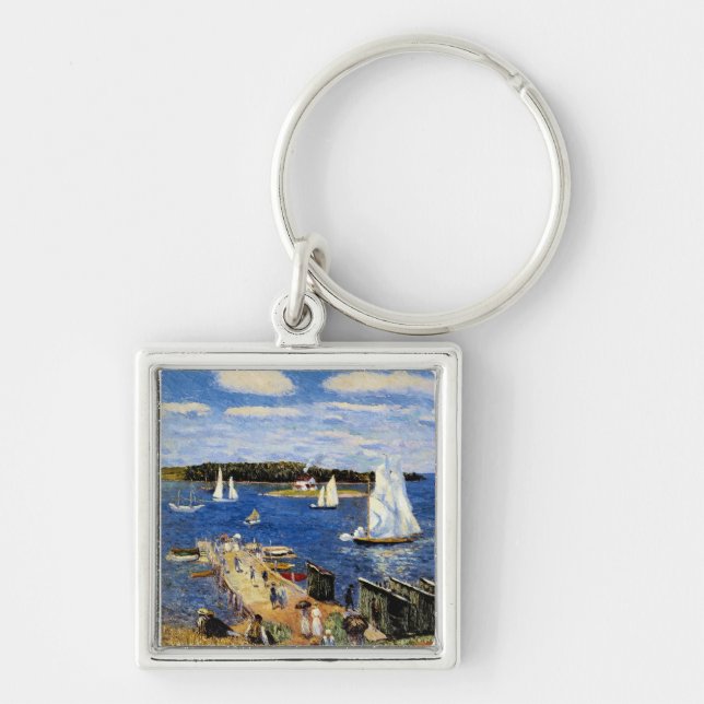 Mahone Bay by William Glackens Keychain (Front)