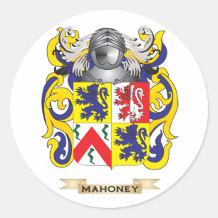 Mahoney Coat of Arms (Family Crest) Classic Round Sticker