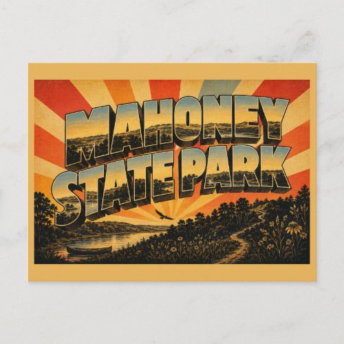 Mahoney State Park Nebraska River Bluffs Forest Postcard
