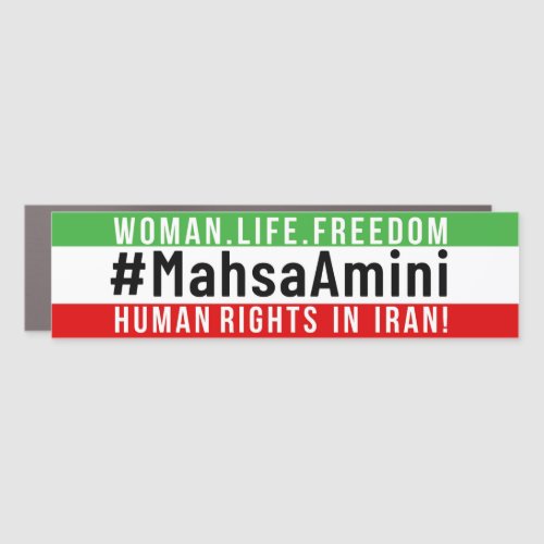 MahsaAmini WOMAN LIFE FREEDOM Car Magnet