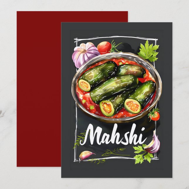 Mahshi Extravaganza محشي كوسا باذنجان Invitation (Front/Back)