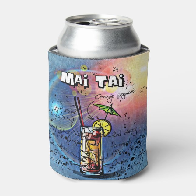 Mai Tai Cocktail (#4 of 12 Drink Recipe Sets) Can Cooler (Can Front)