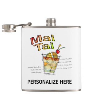 MAI TAI COCKTAIL RECIPE ART FLASK