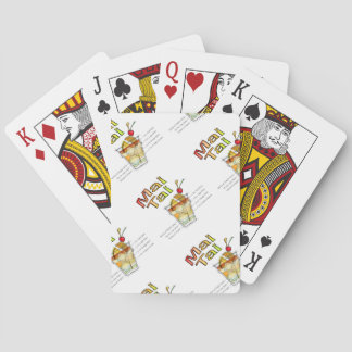 MAI TAI COCKTAIL RECIPE ART POKER CARDS