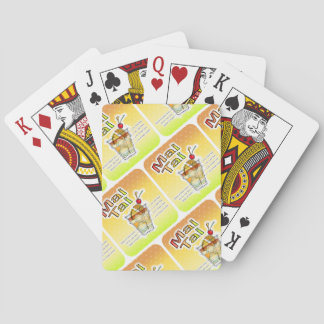 MAI TAI COCKTAIL RECIPE ART POKER CARDS