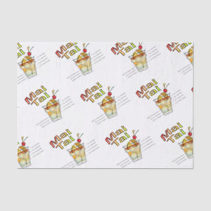 MAI TAI COCKTAIL RECIPE ART TISSUE PAPER