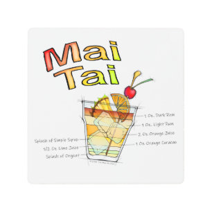 MAI TAI COCKTAIL RECIPE METAL ART
