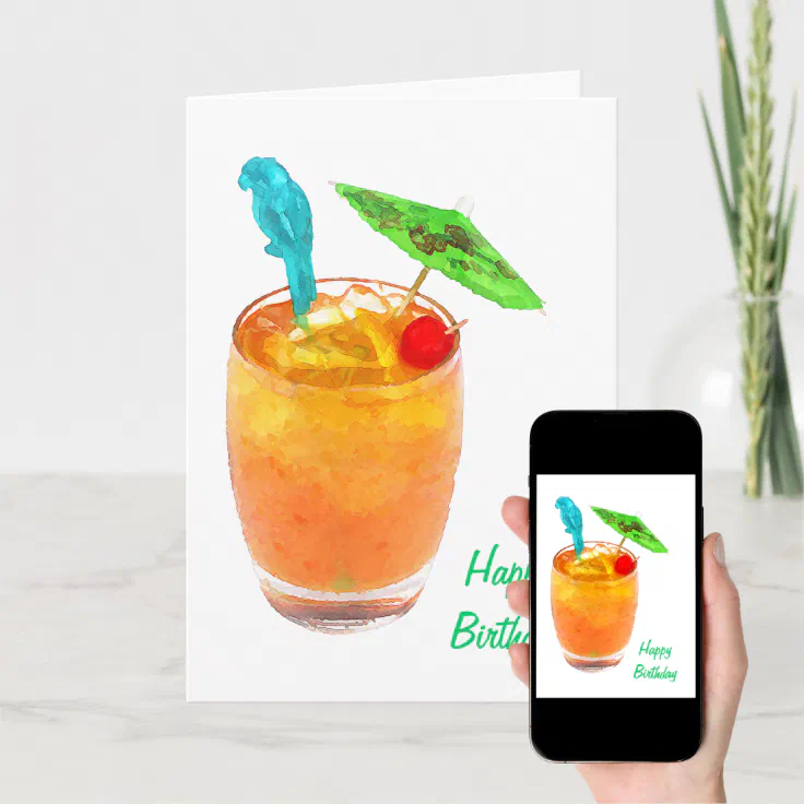 Mai Tai One On Card Zazzle