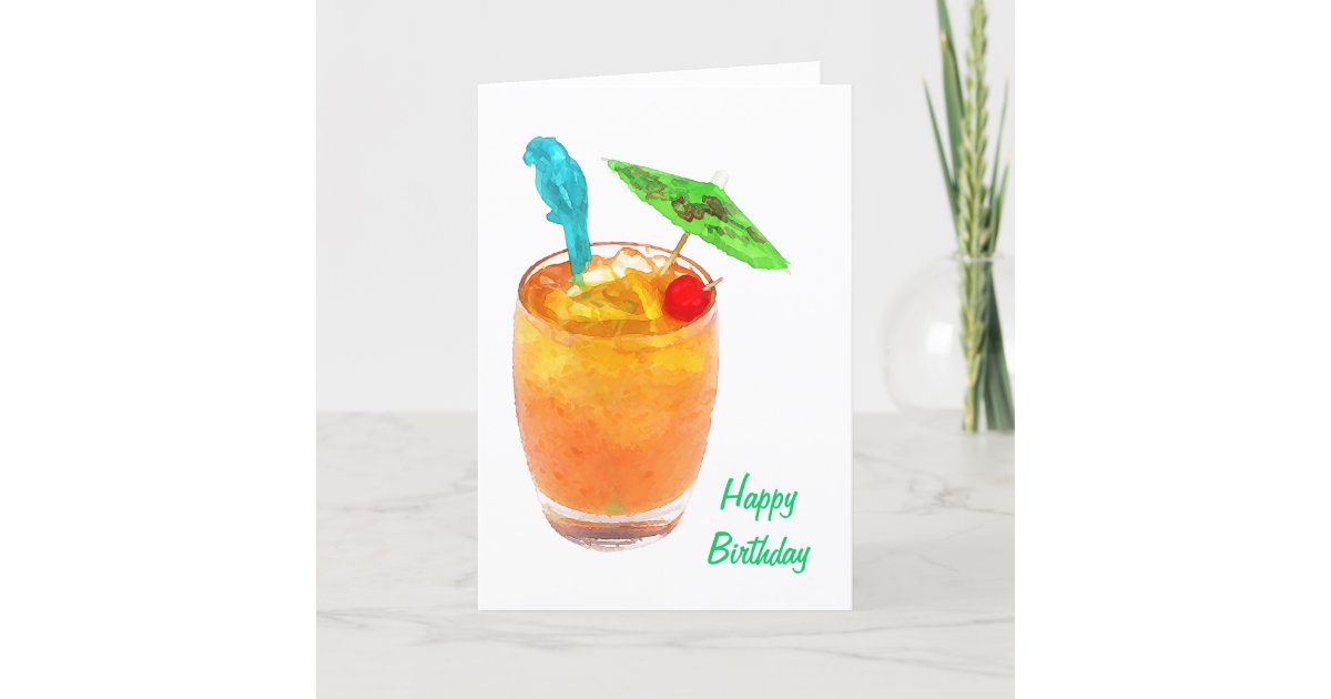 Mai Tai One On Card Zazzle