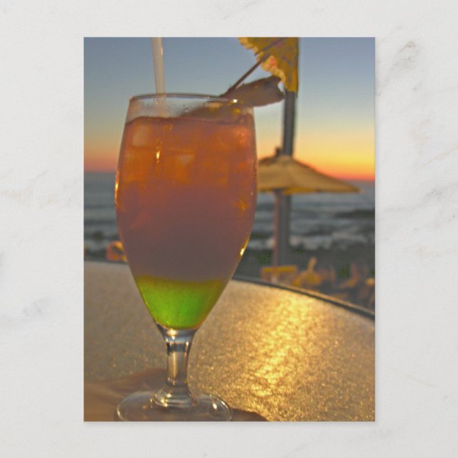 Mai Tai Sunset Postcard (Front)