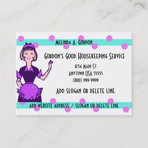 Maid And Cleaning Service Business Cards