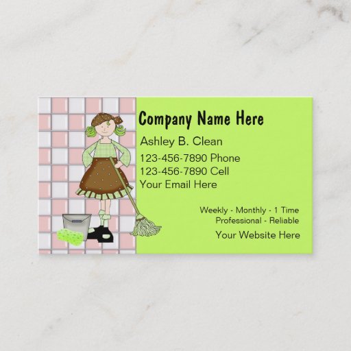 Customizable Maid Business Cards
