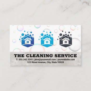 Maid Cleaners | Soap Bubbles Business Card by lovely_businesscards at Zazzle