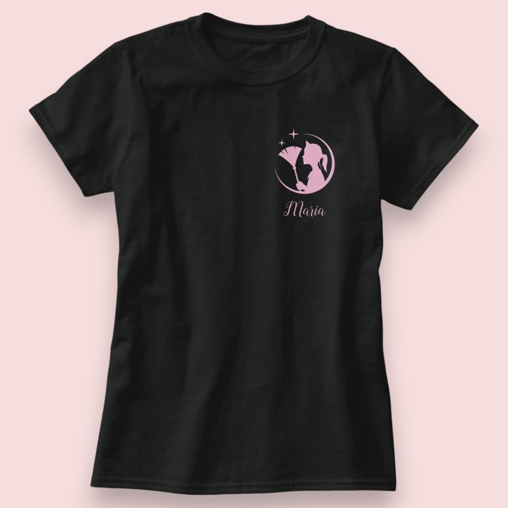 Maid Cleaning House Black Pink Sparkling Business T Shirt