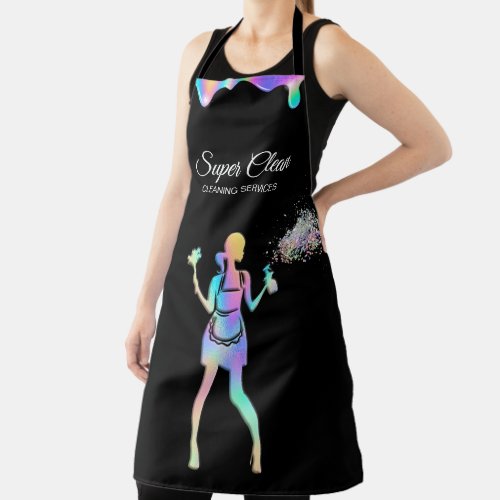 Maid Cleaning House Cleaning Services HOLOGRAPH Apron