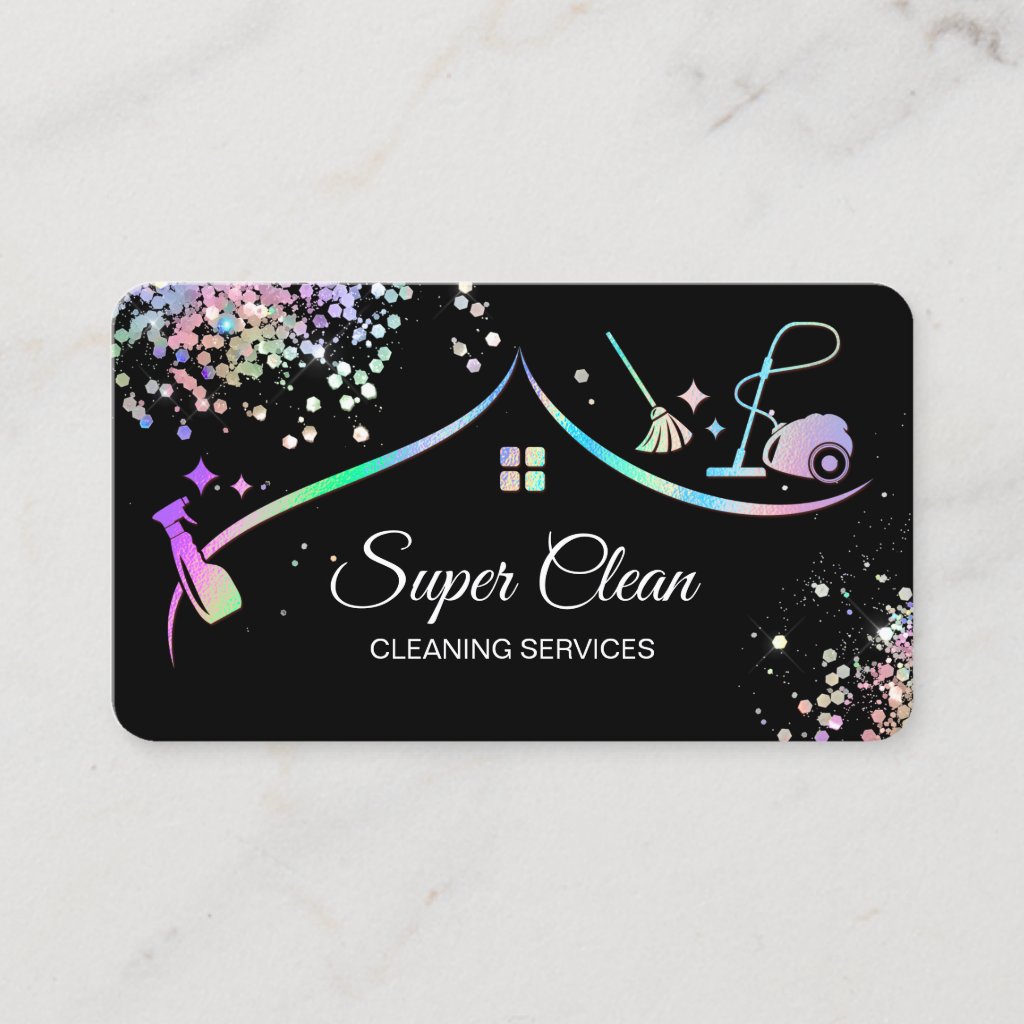 house cleaning service business cards