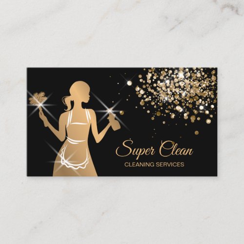 Maid Cleaning House professional Cleaning Services Business Card