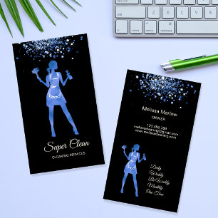 Maid Cleaning House professional Cleaning Services Business Card