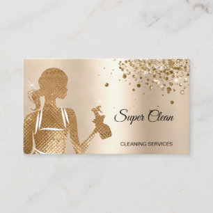 Maid Cleaning House professional Cleaning Services Business Card