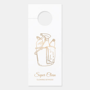 Maid Cleaning House professional Cleaning Services Door Hanger