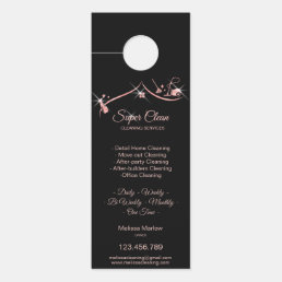 Maid Cleaning House professional Cleaning Services Door Hanger