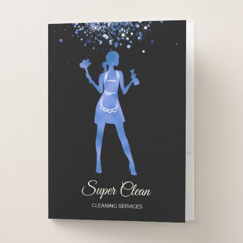 Maid Cleaning House professional Cleaning Services Pocket Folder