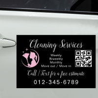 Maid Cleaning House QR Code Sparkling Business