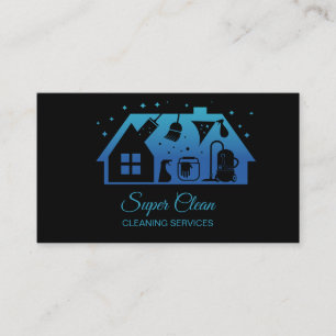 Maid Cleaning House Sparkling Business Card