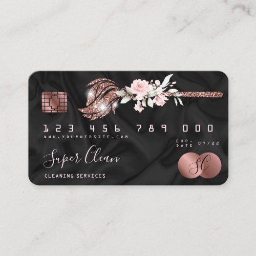 Maid Cleaning House Sparkling credit card