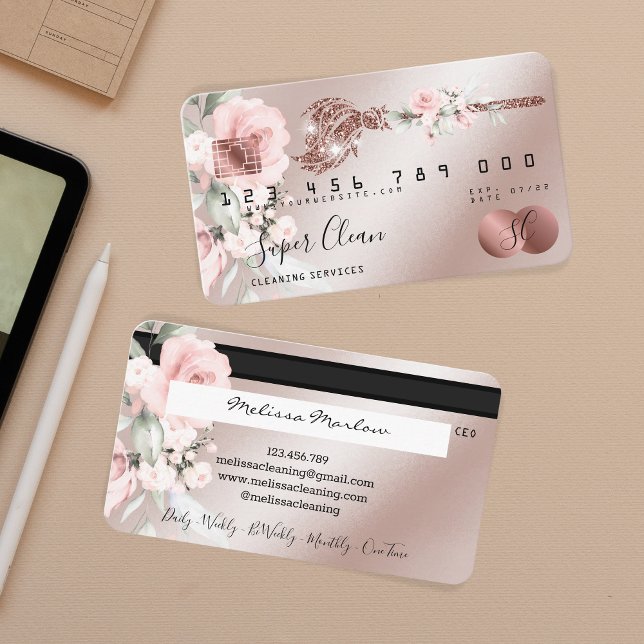 Maid Cleaning House Sparkling credit card (Creator Uploaded)