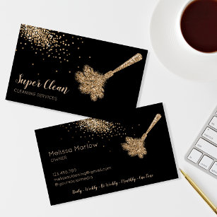 Maid Cleaning House Sparkling feather duster Business Card