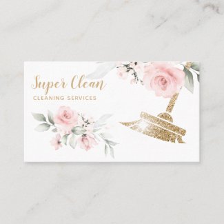 Girly Cleaning Services Business Cards - Page 1 - Girly Business Cards