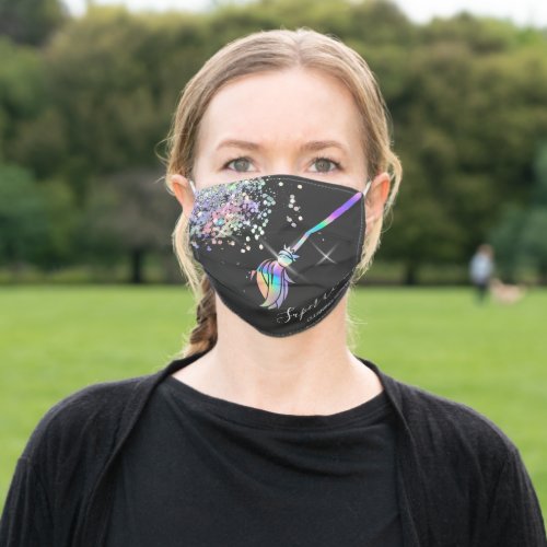 Maid Cleaning House Sparkling Holograph T_Shirt Adult Cloth Face Mask