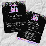 Maid Cleaning House Sparkling Holographic Flyer<br><div class="desc">Maid Cleaning House Sparkling Holographic</div>