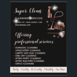 Maid Cleaning House Sparkling Rose Gold Flyer<br><div class="desc">Maid Cleaning House Sparkling Rose Gold</div>