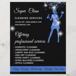 Maid Cleaning House Sparkling Rose Gold Flyer
