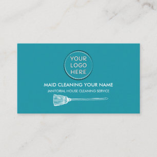 Maid Cleaning Housekeeper logo Business Card