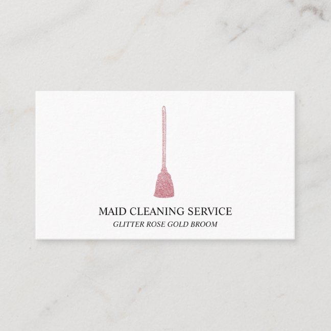 Maid Cleaning Housekeeper Sparkling Business Card