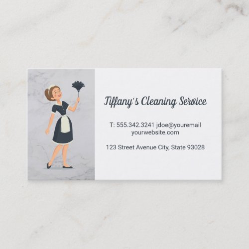 Maid  Cleaning Service Business Card