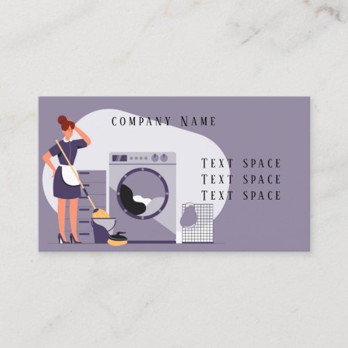 Maid Cleaning Service Business Card