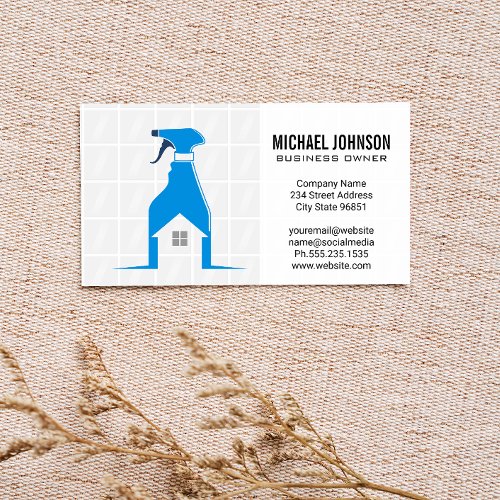 Maid Cleaning Service  Clean Spray Business Card