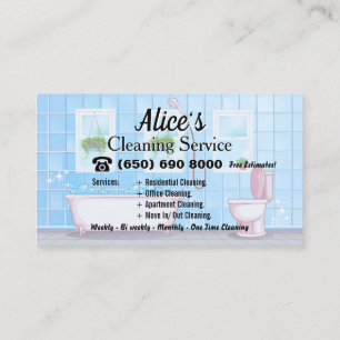 Maid Cleaning Service Housekeeping Janitor Lady Business Card
