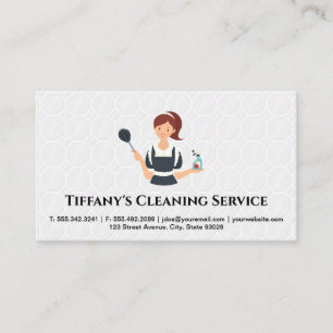 Maid Cleaning Service Tiles Business Card