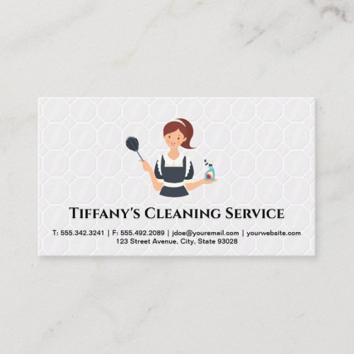 Maid  Cleaning Service  Tiles  Business Card