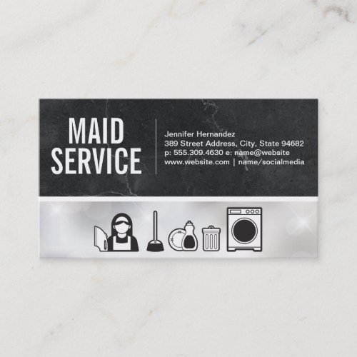 Maid  Cleaning Services Business Card