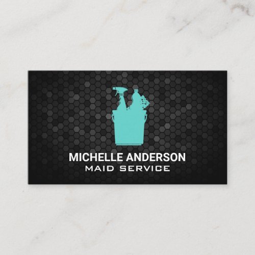 Maid Cleaning Supplies in Bucket Business Card