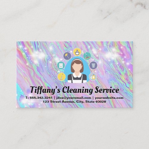 Maid Cleaning Tools  Sparkle  Business Card